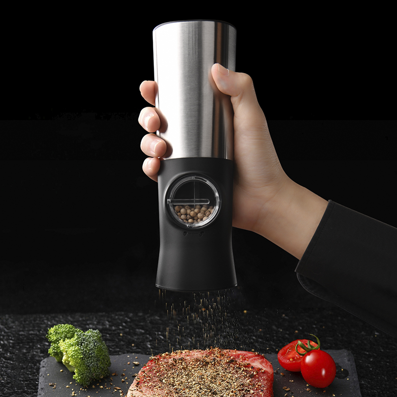 Gravity Electric Pepper and Salt Grinder_Dry battery operated_KW-PGK-0019B