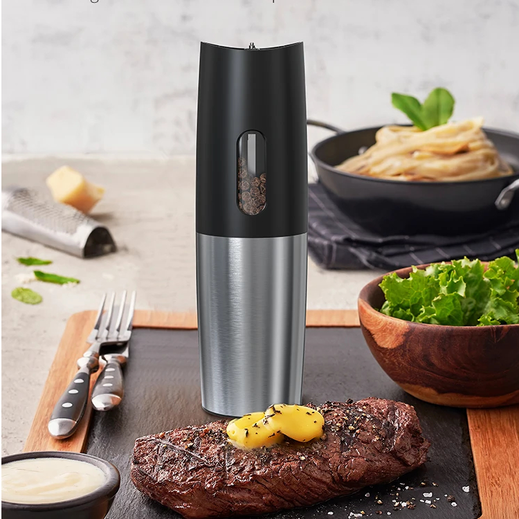 Gravity Electric Pepper and Salt Grinder_USB Rechargeable_KW-PGK-0026A