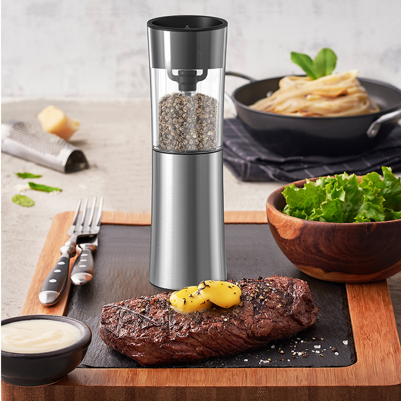 Gravity Electric Pepper and Salt Grinder_USB Rechargeable_KW-PGK-0028A