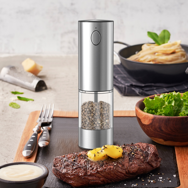 Push-button Electric Pepper and Salt Grinder_USB Rechargeable_KW-PGK-32AH52